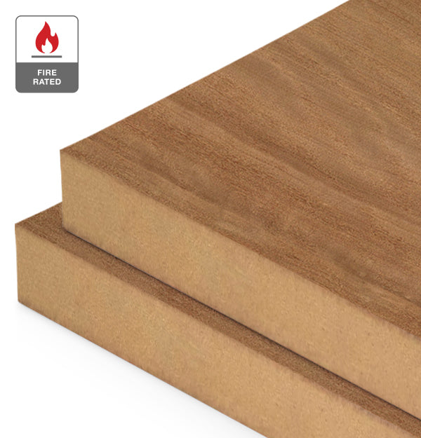 Brushbox Veneer Quarter Cut on Fire Rated MDF