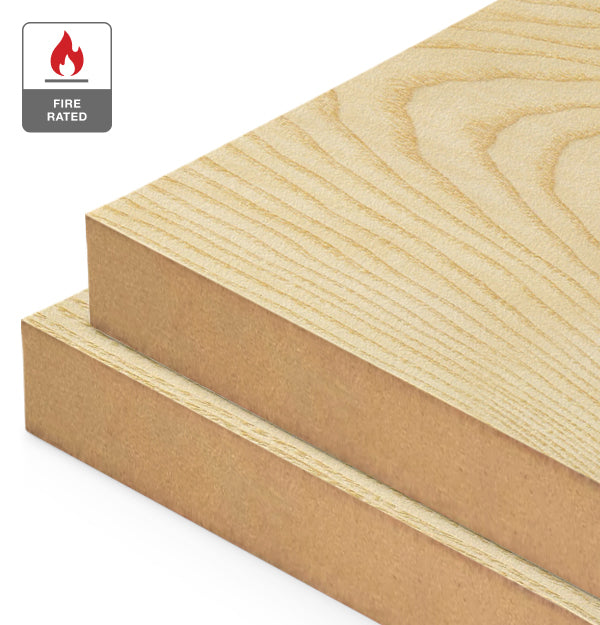 European Ash Veneer Crown Cut on Fire Rated MDF