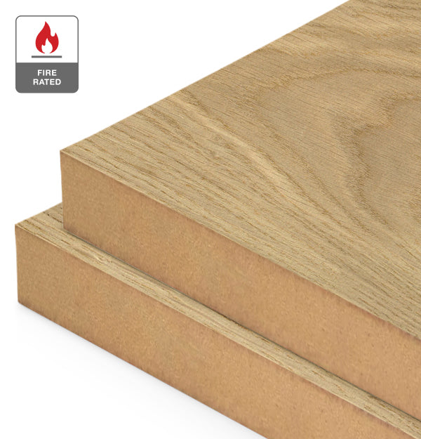 European Oak Veneer Crown Cut on Fire Rated MDF