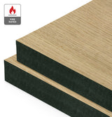 European Oak Veneer Quarter Cut on Fire Rated Black MDF