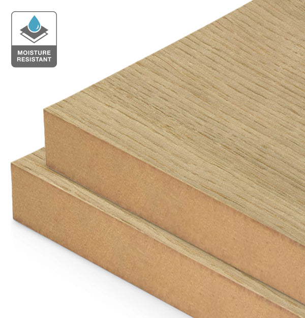 European Oak Veneer Quarter Cut on Moisture Resistant MDF