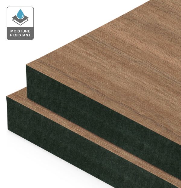 Ironbark Veneer Quarter Cut on Black Moisture Resistant MDF