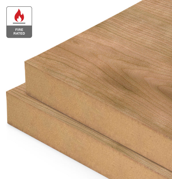 American Cherry Veneer Crown Cut on Fire Rated MDF