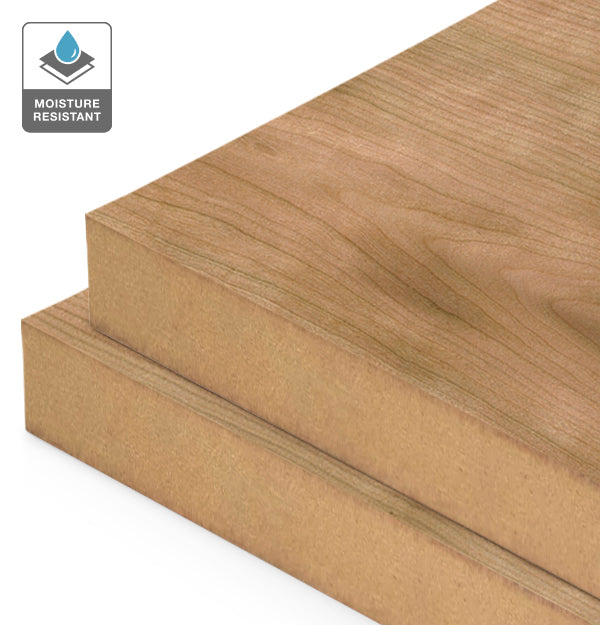 American Cherry Veneer Crown Cut on Moisture Resistant MDF