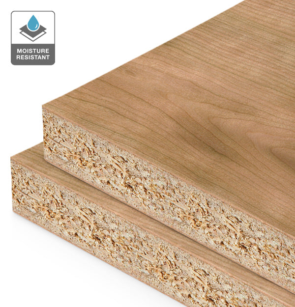 American Cherry Veneer Crown Cut on HMR Moisture Resistant Particleboard