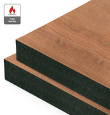 Myrtle Veneer Quarter Cut on Fire Rated Black MDF