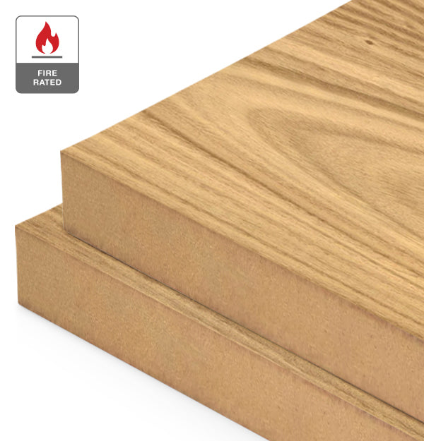 Plantation Oak Veneer Crown Cut on Fire Rated MDF