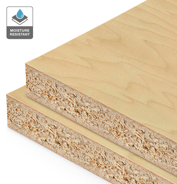 Rock Maple Veneer Crown Cut on HMR Moisture Resistant Particleboard