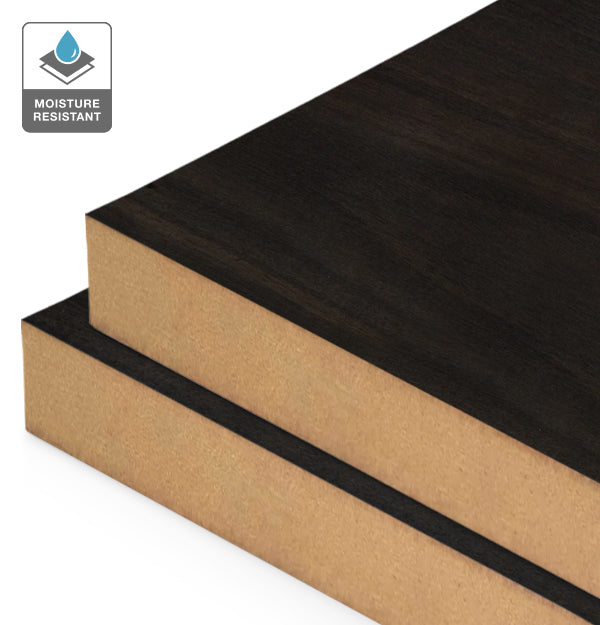 Smoked Eucalyptus Veneer Crown Cut on Moisture Resistant MDF