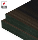 Smoked Eucalyptus Veneer Quarter Cut on Fire Rated Black MDF