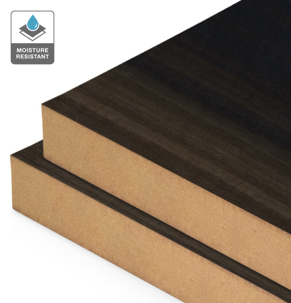 Smoked Eucalyptus Veneer Quarter Cut on Moisture Resistant MDF