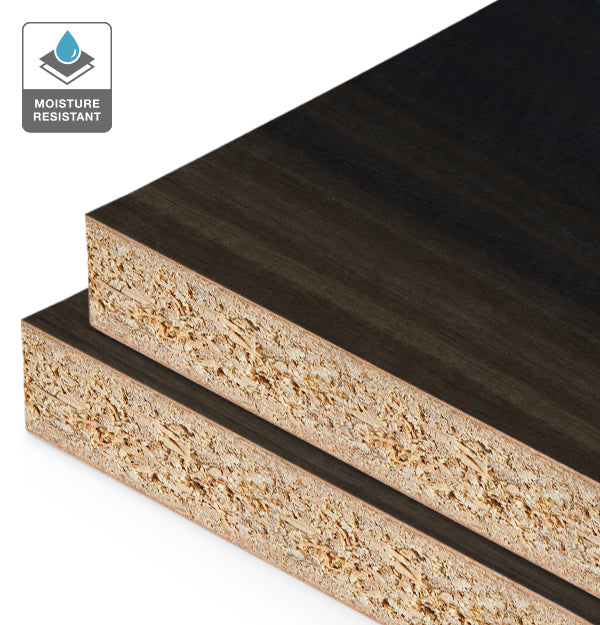 Smoked Eucalyptus Veneer Quarter Cut on HMR Moisture Resistant Particleboard