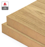 American Oak Veneer Crown Cut on Fire Rated MDF