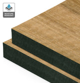 Spotted Gum Veneer Quarter Cut on Black Moisture Resistant MDF