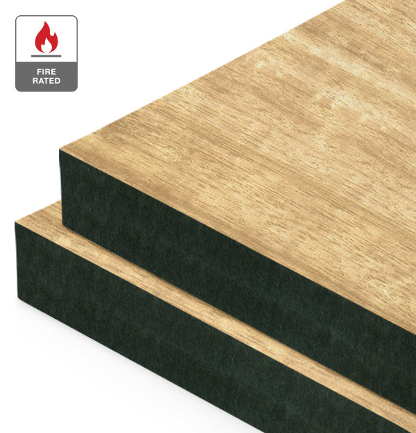 Tasmanian Ash Veneer Quarter Cut on Fire Rated Black MDF