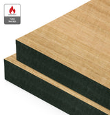 Tasmanian Oak Veneer Quarter Cut on Fire Rated Black MDF