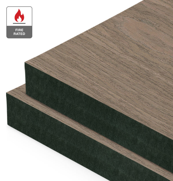 Arezzo Chestnut Reconstituted Veneer on Fire Rated Black MDF