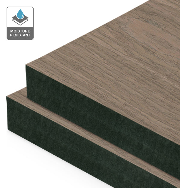 Arezzo Chestnut Reconstituted Veneer on Black Moisture Resistant MDF