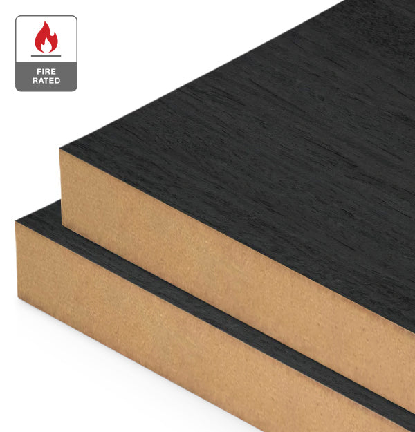 Black Gold Reconstituted Veneer on Fire Rated MDF