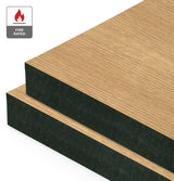 American Oak Veneer Quarter Cut on Fire Rated Black MDF