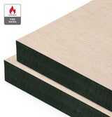 Crema Reconstituted Veneer on Fire Rated Black MDF