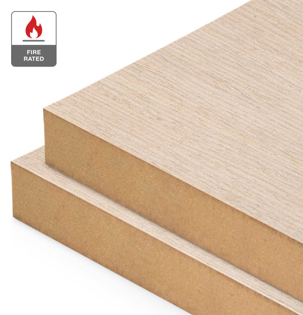 Crema Reconstituted Veneer on Fire Rated MDF