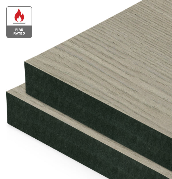 Dovetail Reconstituted Veneer on Fire Rated Black MDF