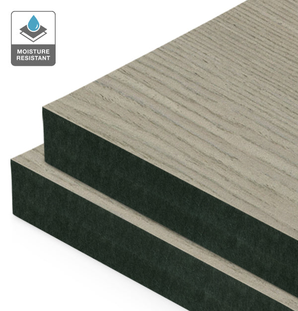 Dovetail Reconstituted Veneer on Black Moisture Resistant MDF