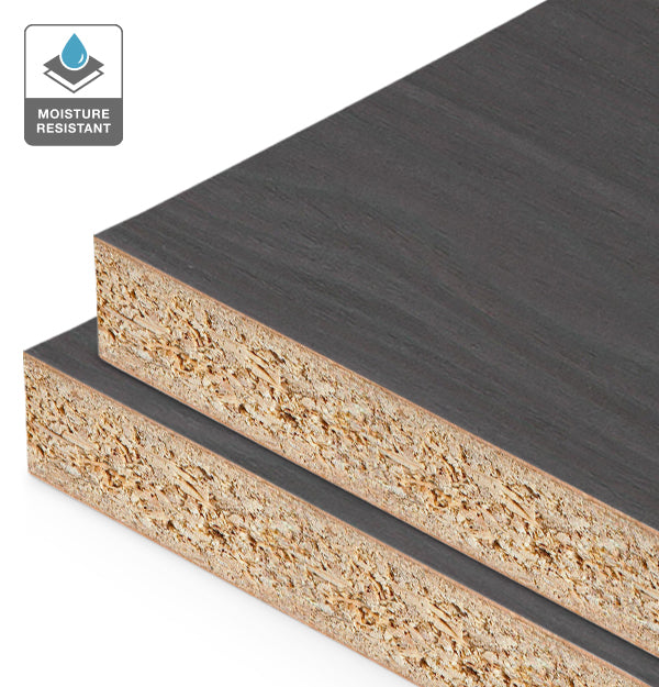 Ebon Reconstituted Veneer on HMR Moisture Resistant Particleboard