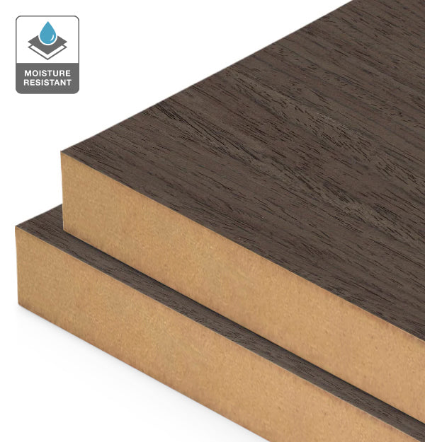 Intense Cocoa Reconstituted Veneer on Moisture Resistant MDF