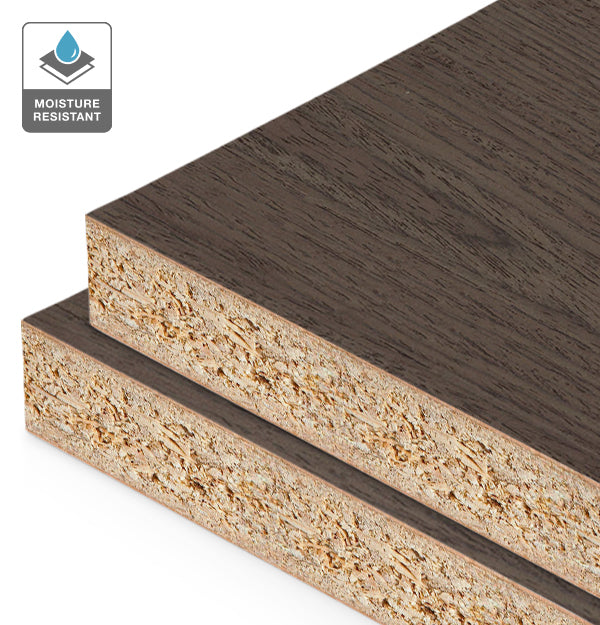 Intense Cocoa Reconstituted Veneer on HMR Moisture Resistant Particleboard