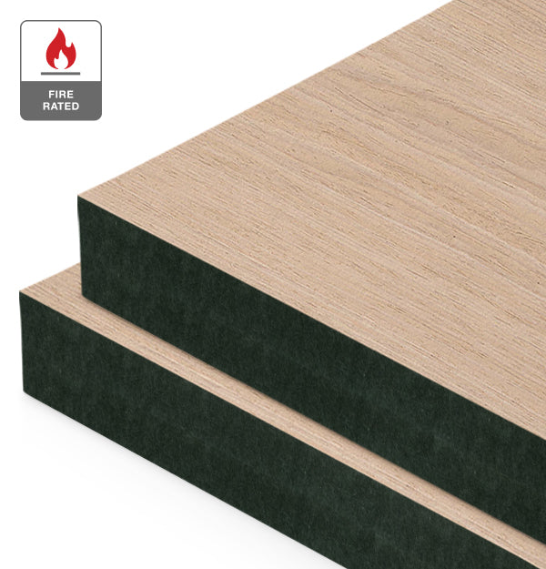 Verdi Reconstituted Veneer on Fire Rated Black MDF