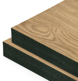 American Oak Veneer Wire Brushed Crown Cut on Black MDF