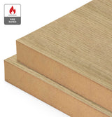 European Oak Veneer Wire Brushed Quarter Cut on Fire Rated MDF