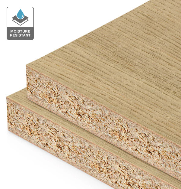 European Oak Veneer Wire Brushed Quarter Cut on HMR Moisture Resistant Particleboard