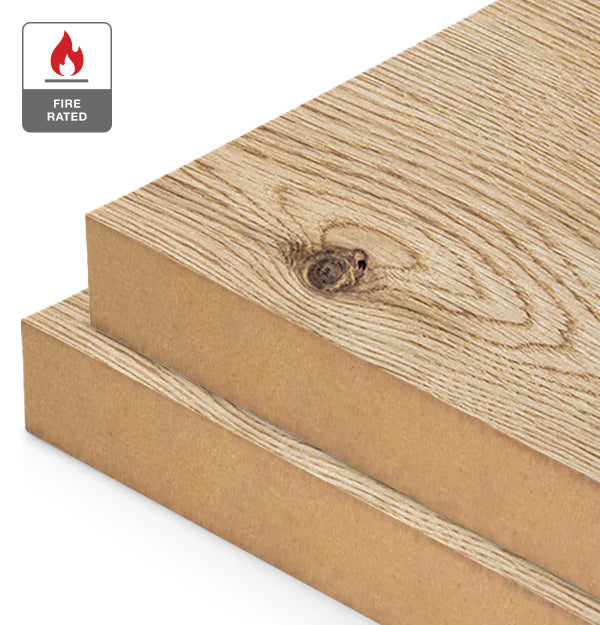 Rustic Oak Veneer Natural Grade on Fire Rated MDF – Bord Products