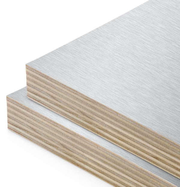 Brushed Aluminium Laminate on Plywood