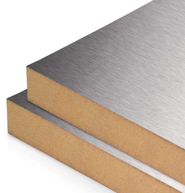 Stainless Steel Laminate on MDF