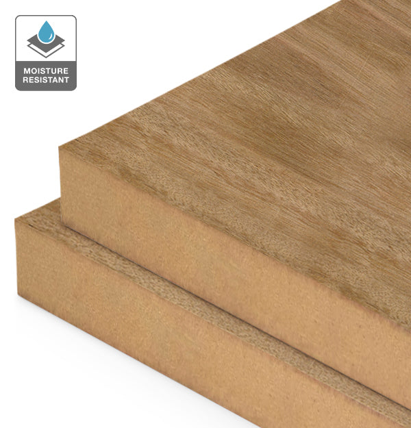 Blackbutt Veneer Crown Cut on Moisture Resistant MDF