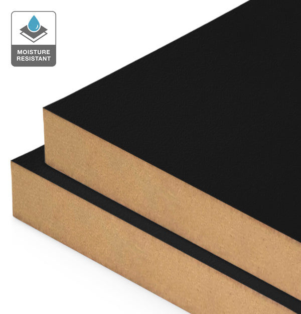 Black Liner Laminate on Moisture Resistant MDF