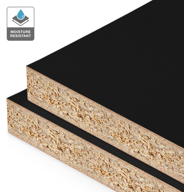 Black Liner Laminate on HMR Moisture Resistant Particleboard