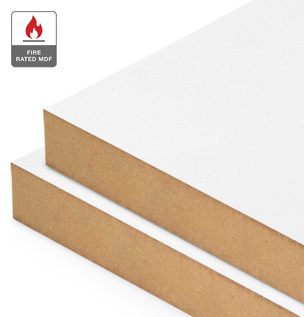 White Liner Laminate on Fire Rated MDF