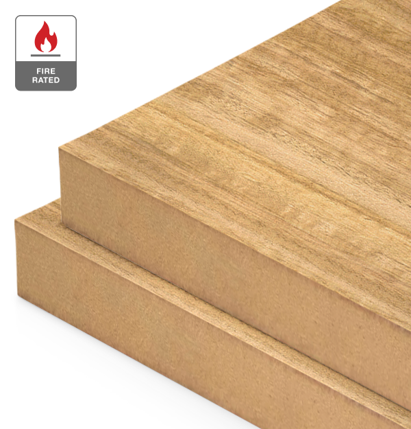 Plantation Oak Veneer Quarter Cut on Fire Rated MDF