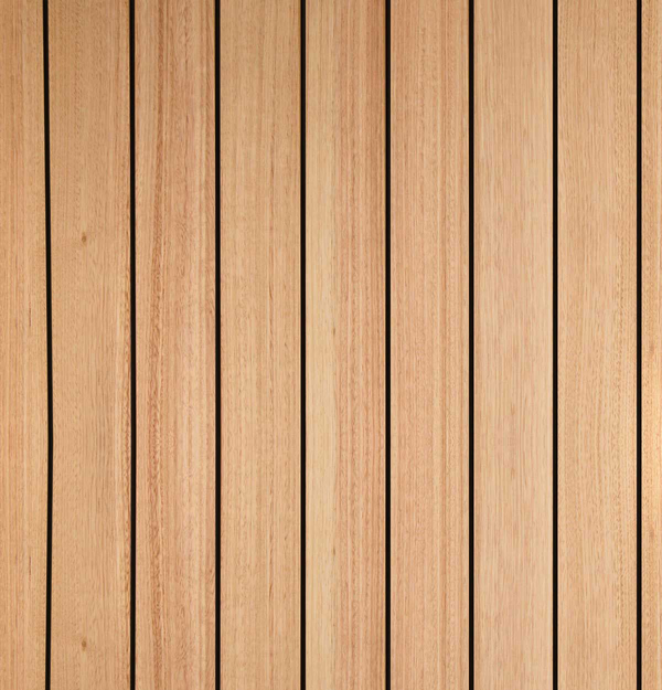 Touchwood Tasmanian Oak Veneer VJ Panelling on Black MDF