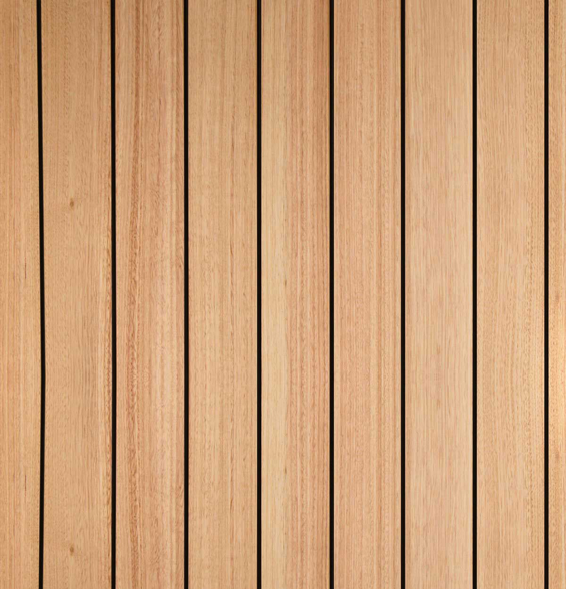 Touchwood Tasmanian Oak Veneer VJ Panelling on Black MDF