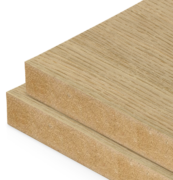 European Oak Veneer Wire Brushed Quarter Cut on Moisture Resistant MDF