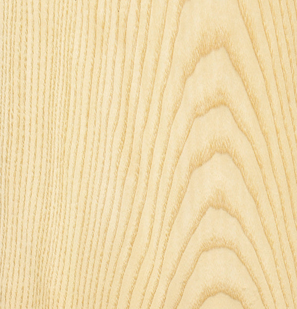 European Ash Veneer Crown Cut on Black Moisture Resistant MDF